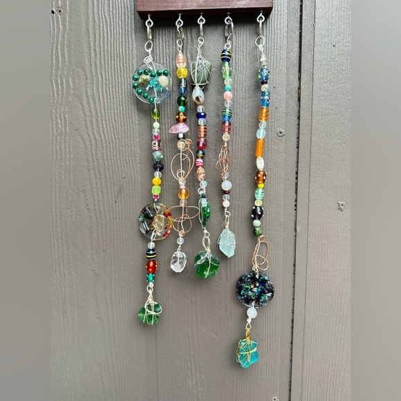 Hanging wall decor OOAK Assemblage Art Handmade Mosaic Indoor/Outdoor - Picture 12 of 15